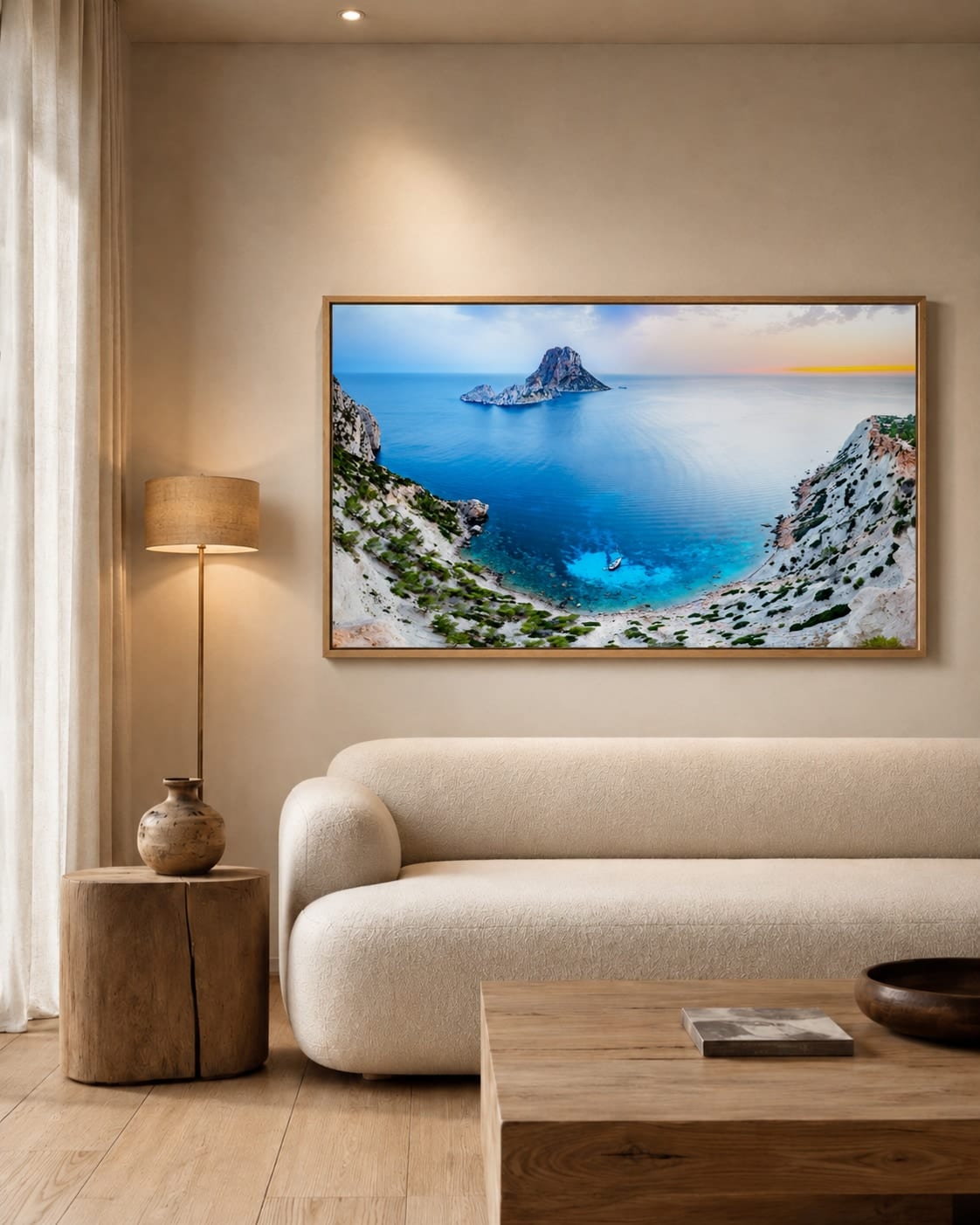 Ambientação da obra Anfiteatro de Es Vedra em um interior (visualização 1)