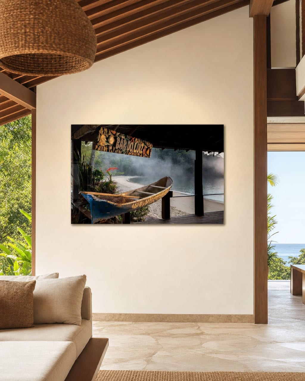 Ambientação da obra Bar do Luiz em um interior (visualização 1)