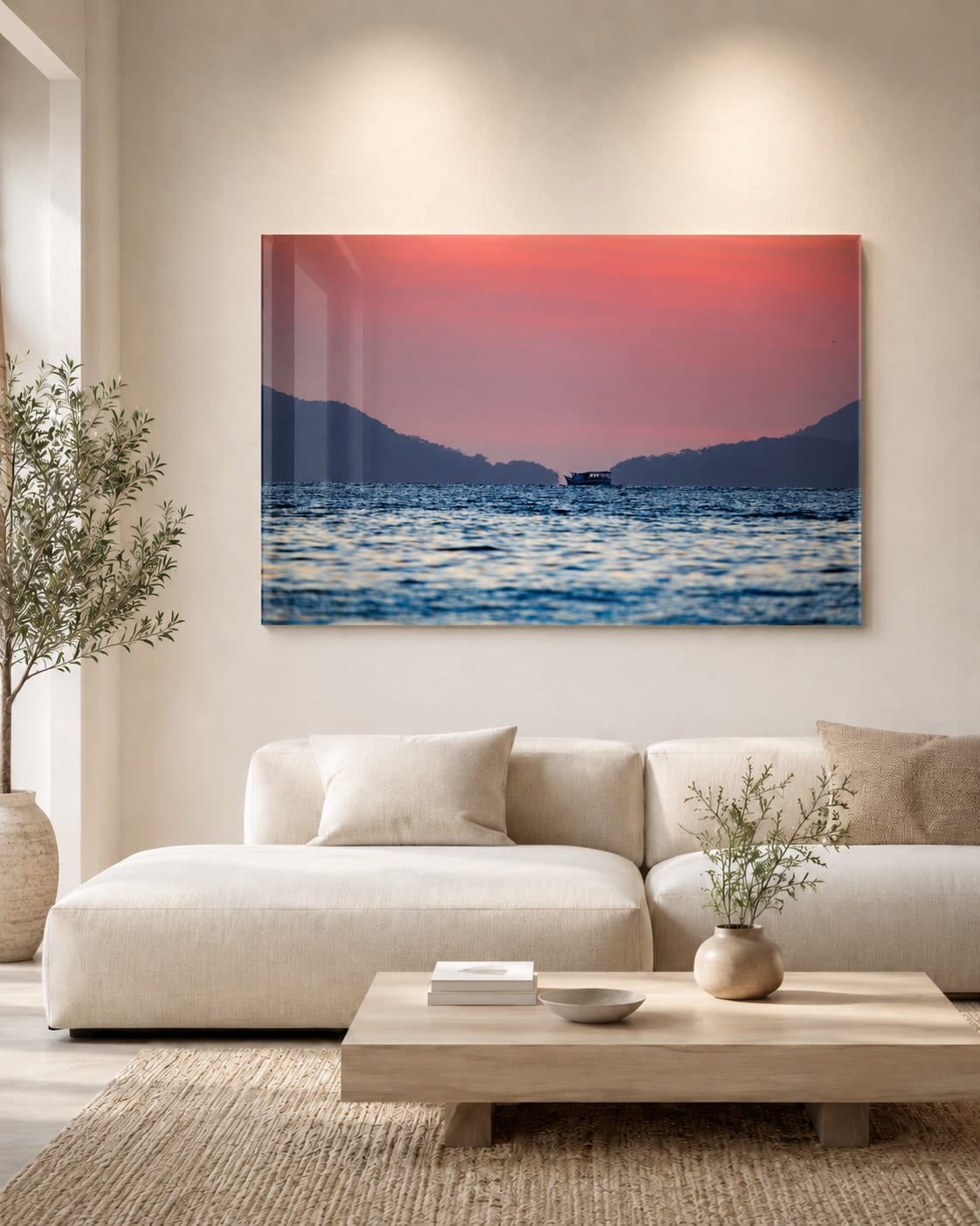 Artwork visualization of Little Boat in the Lagoa Azul Channel in an interior (view 1)