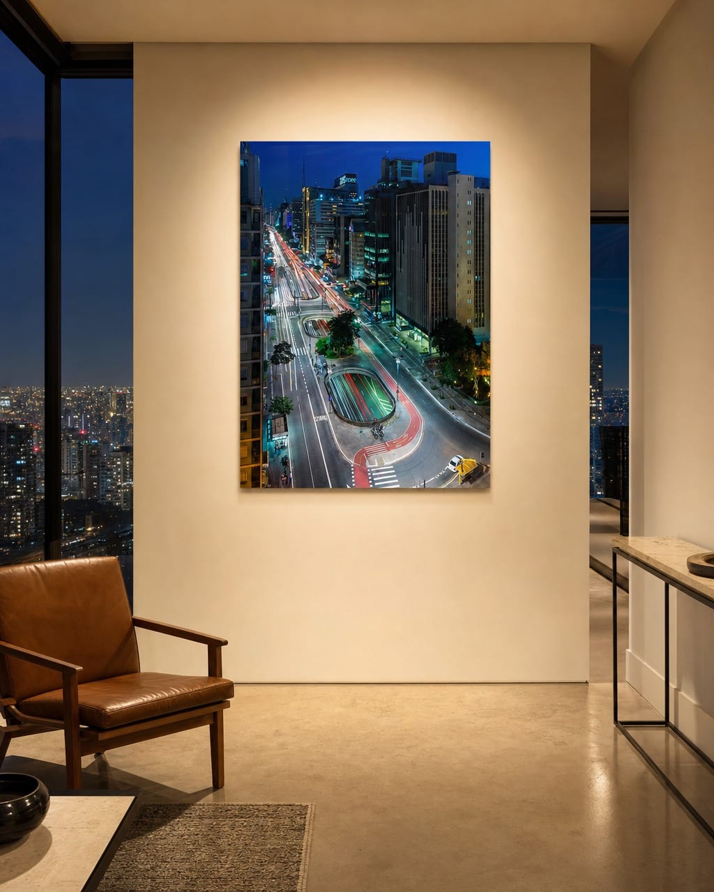 Ambientação da obra Circuito Paulista em um interior (visualização 1)