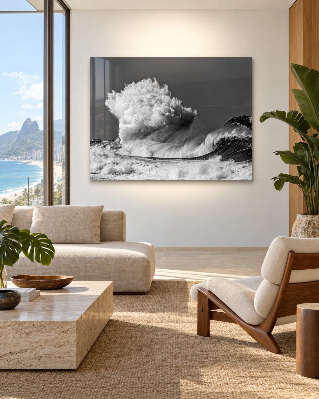 Ambientação da obra Encontro Explosivo 1 em um interior (visualização 1)