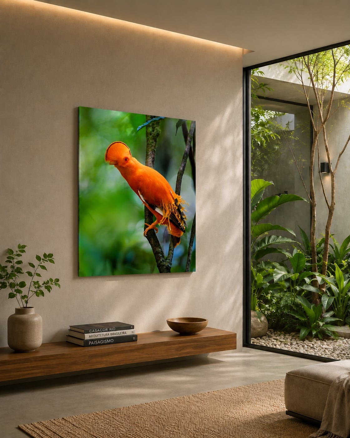 Artwork visualization of Galo-da-Serra 1 in an interior (view 1)